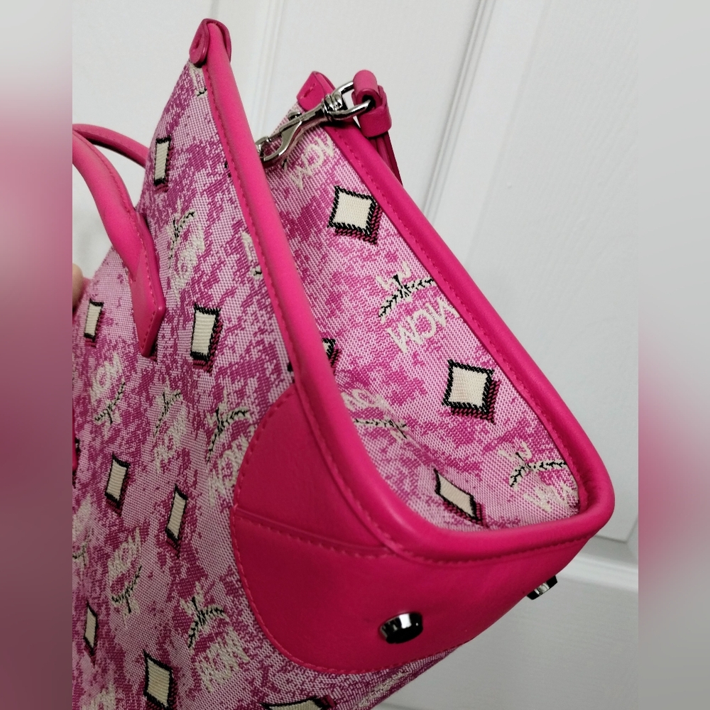 MCM Pink Denim Crossbody Bag - Picture 4 of 13